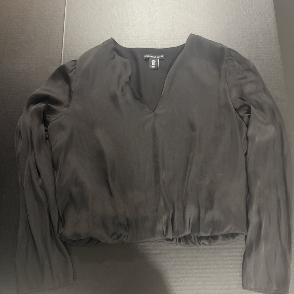 Sincerely Jules Black Long Sleeve Blouse